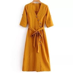 NWOT Zara Button down dress